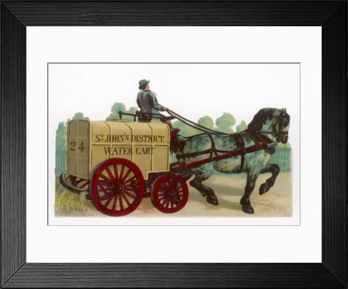 Framed Print : Street Watering Cart Framed Print : Street Watering Cart