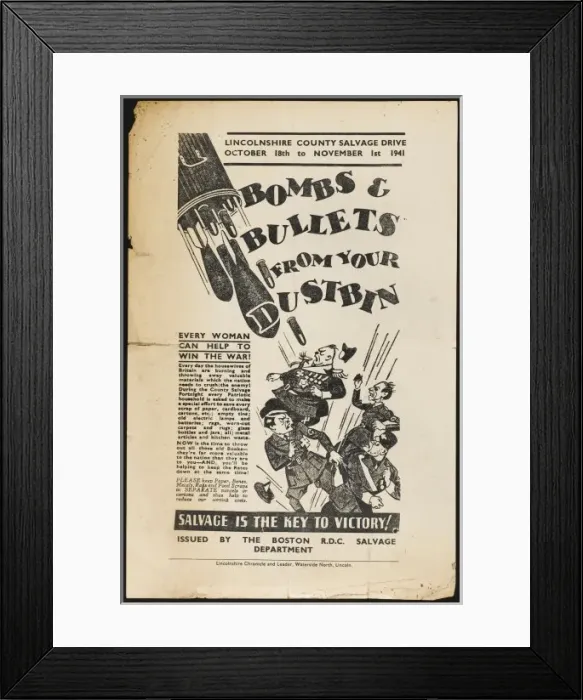 Framed Print : Ww2 Salvage Handbill Framed Print : Ww2 Salvage Handbill