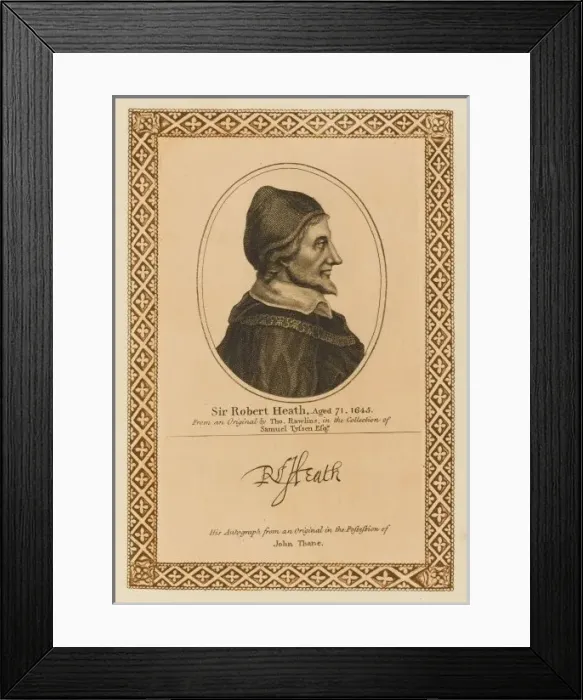 Framed Print : Sir Robert Heath Framed Print : Sir Robert Heath