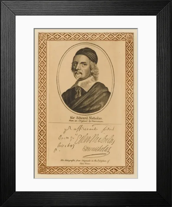 Framed Print : Sir Edward Nicholas Framed Print : Sir Edward Nicholas
