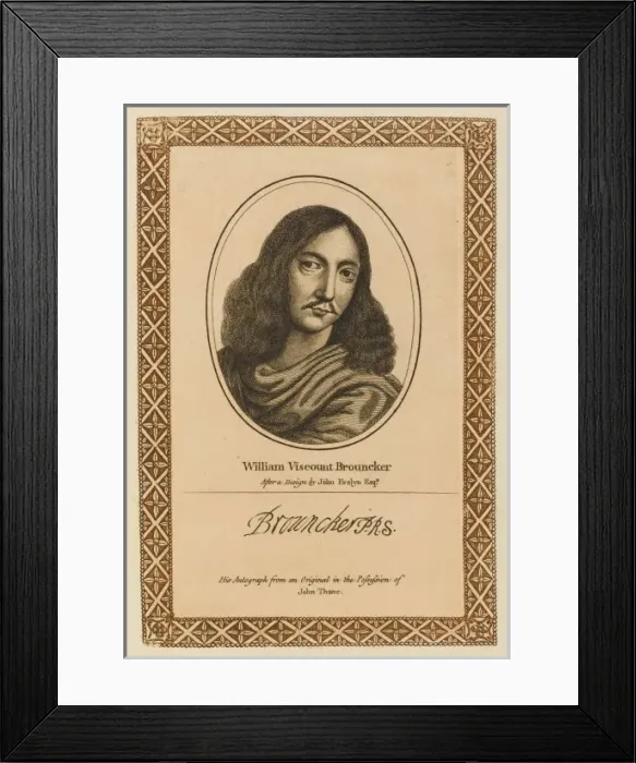 Framed Print : William Vct. Brouncker Framed Print : William Vct. Brouncker