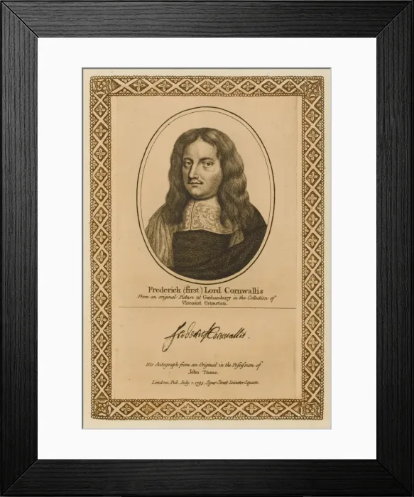 Framed Print : Frederick Cornwallis Framed Print : Frederick Cornwallis