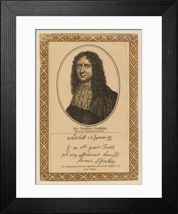 Framed Print : Sir Leoline Jenkins Framed Print : Sir Leoline Jenkins