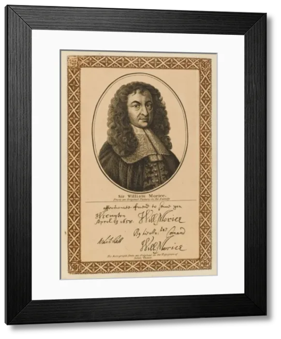 Framed Print : Sir William Morice Framed Print : Sir William Morice