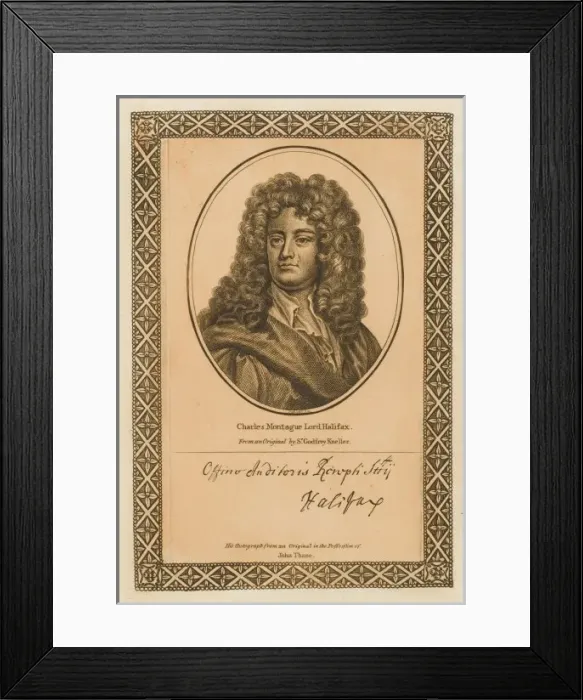 Framed Print : Charles Lord Halifax Framed Print : Charles Lord Halifax