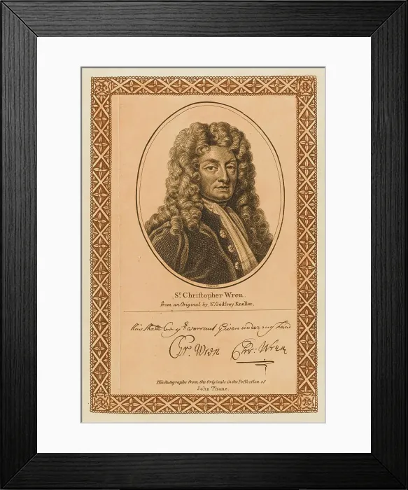 Framed Print : Sir Christopher Wren Framed Print : Sir Christopher Wren