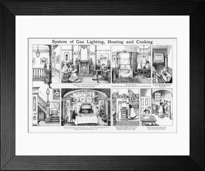 Framed Print : Spensers Gas Lighting Framed Print : Spensers Gas Lighting