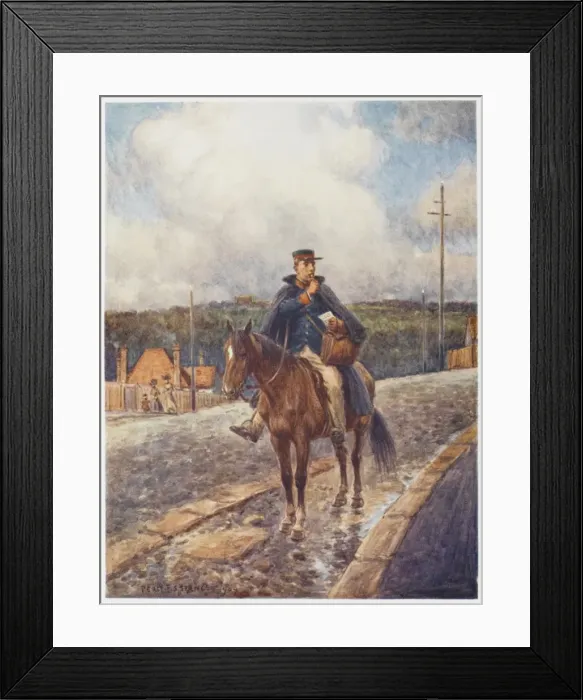 Framed Print : Australian Postman Framed Print : Australian Postman