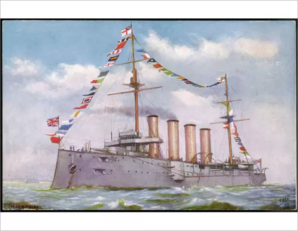 HMS Drake, British armoured cruiser, launched 1901