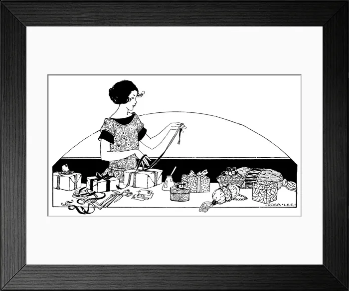 Framed Print : Wrapping Xmas Presents Framed Print : Wrapping Xmas Presents