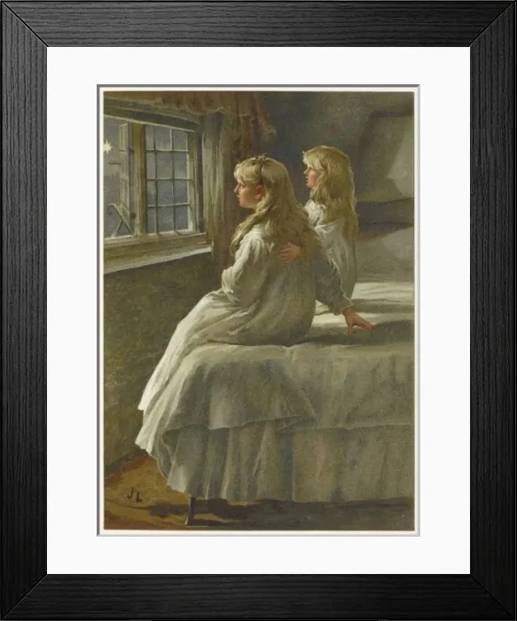 Framed Print : Sisters at Bedtime Framed Print : Sisters at Bedtime