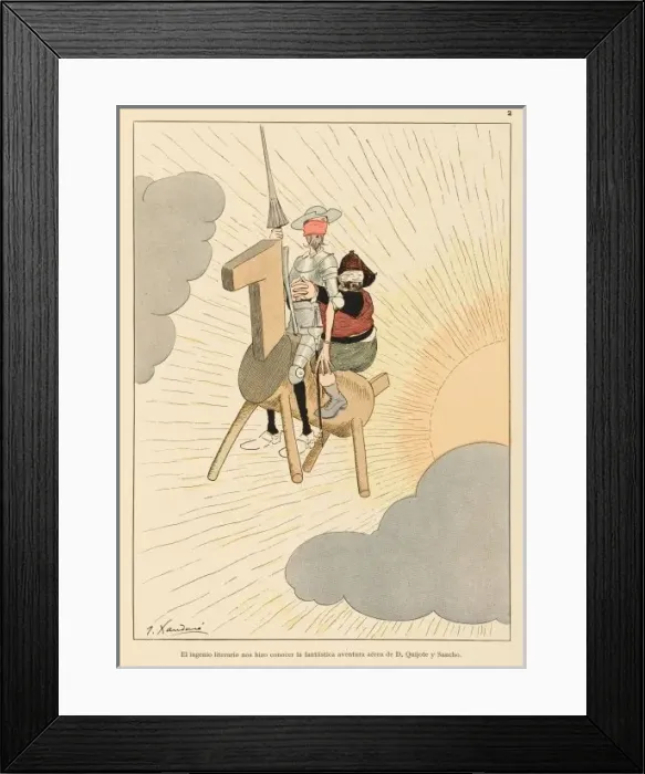 Framed Print : Don Quijote Airborne Framed Print : Don Quijote Airborne