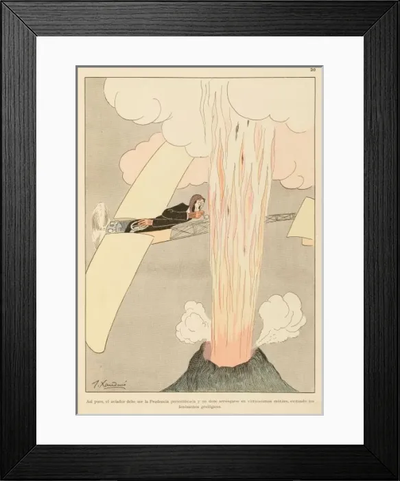 Framed Print : Flying over Volcano Framed Print : Flying over Volcano