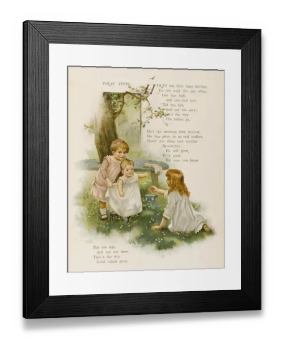 Framed Print : Baby Learning to Walk Framed Print : Baby Learning to Walk