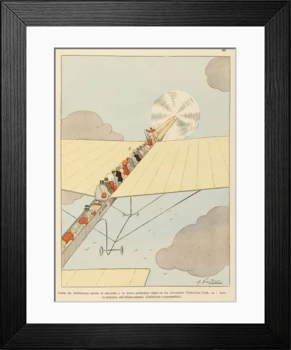 Framed Print : Paris to New York by Air Framed Print : Paris to New York by Air