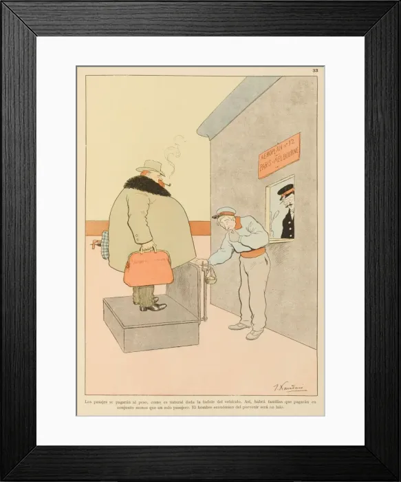 Framed Print : Passenger Weigh-In Framed Print : Passenger Weigh-In