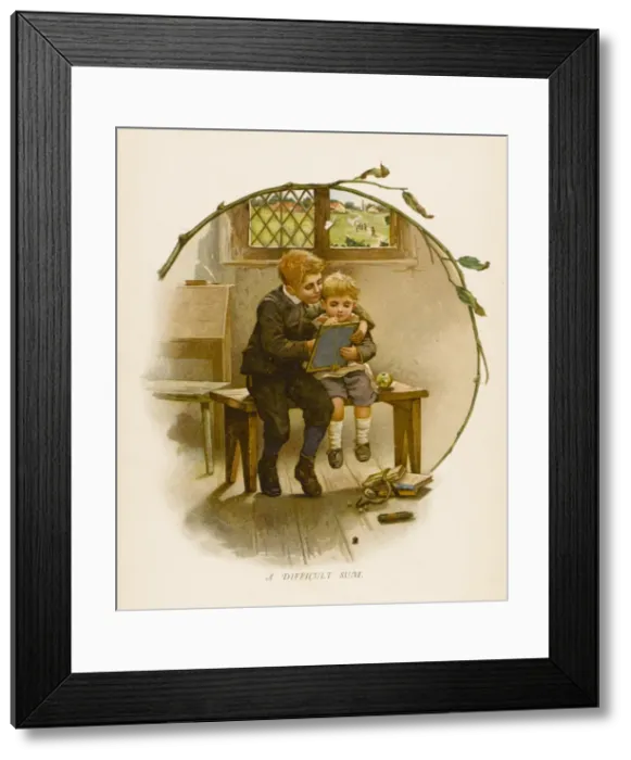 Framed Print : Boys in Classroom Framed Print : Boys in Classroom