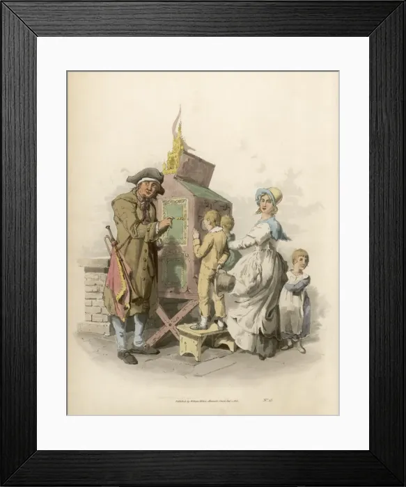 Framed Print : Pyne - Halfpenny Showman Framed Print : Pyne - Halfpenny Showman