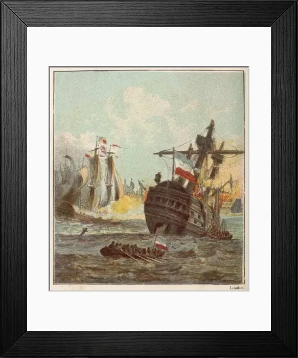 Framed Print : Dutch Fleet Defeated