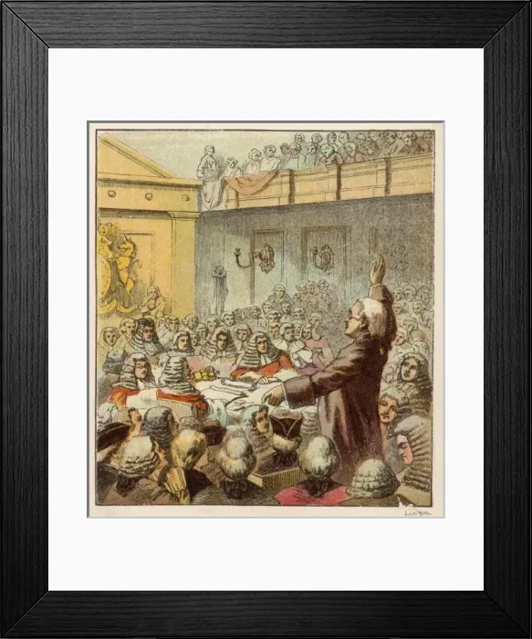 Framed Print : Edmund Burke Speaks Framed Print : Edmund Burke Speaks