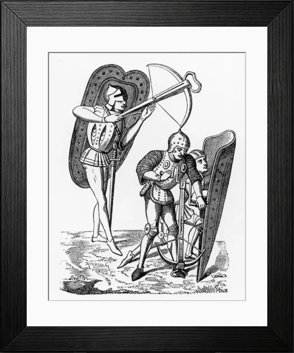 Framed Print : Crossbows and Shields Framed Print : Crossbows and Shields