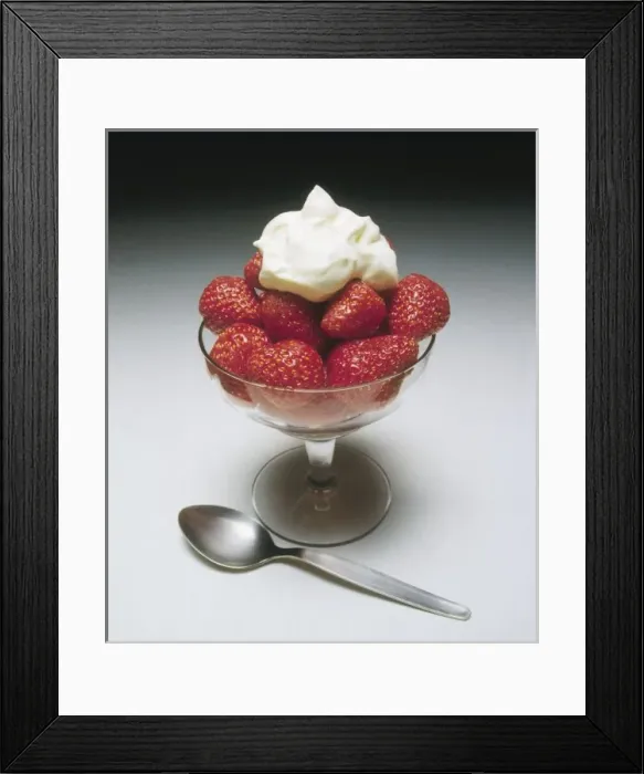 Framed Print : Strawberries and Cream Framed Print : Strawberries and Cream