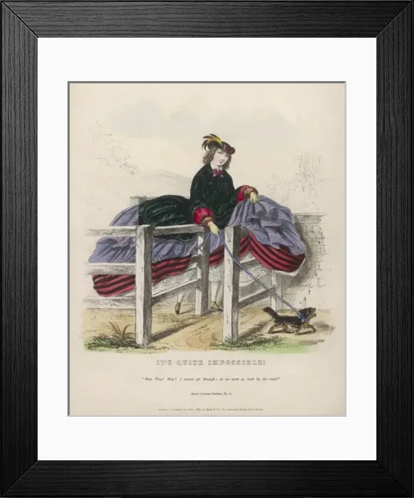 Framed Print : Perils of Crinolines No4 Framed Print : Perils of Crinolines No4