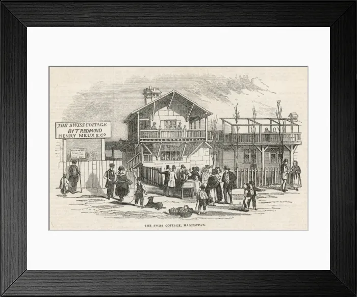 Framed Print : Swiss Cottage 1845 Framed Print : Swiss Cottage 1845