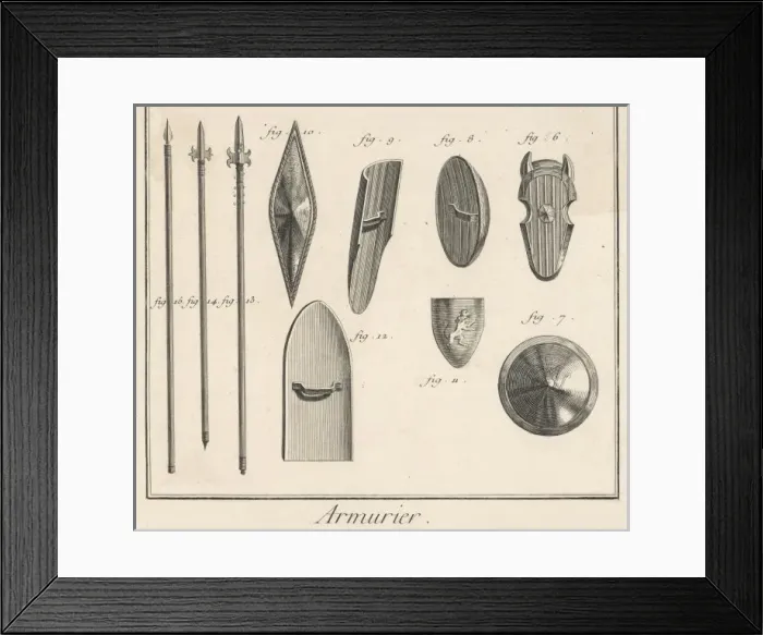 Framed Print : Shields & Spears 15th C Framed Print : Shields & Spears 15th C