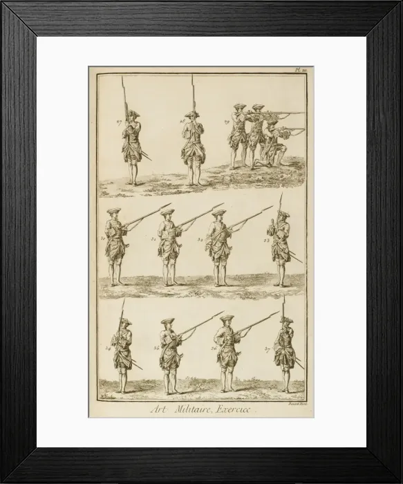 Framed Print : Soldiers Training 18th C Framed Print : Soldiers Training 18th C
