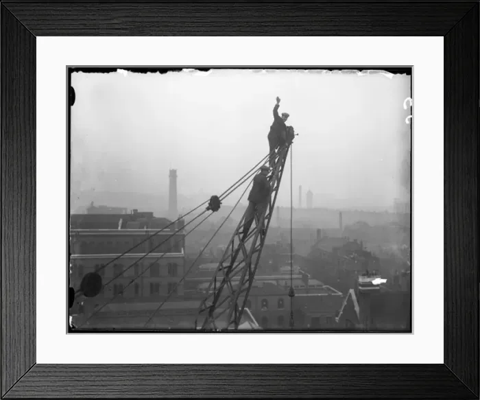 Framed Print : Oiling a Crane Pulley Framed Print : Oiling a Crane Pulley