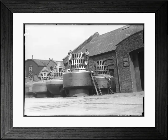 Framed Print : Life Buoys on Shore Framed Print : Life Buoys on Shore