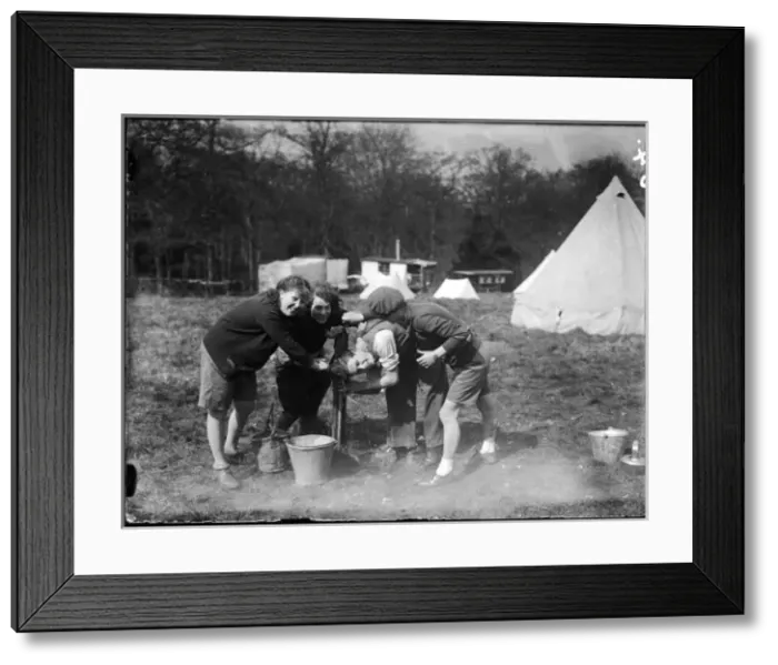 Framed Print : Girls Camping 1930S Framed Print : Girls Camping 1930S