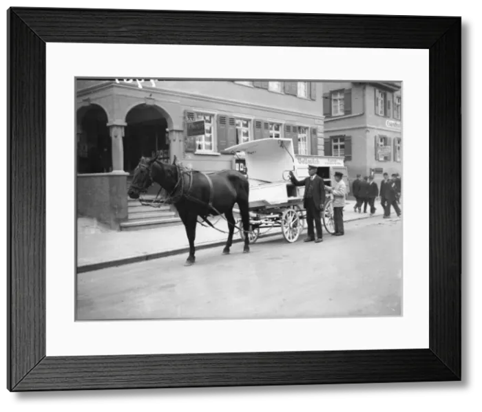 Framed Print : German Milk Horse & Cart Framed Print : German Milk Horse & Cart