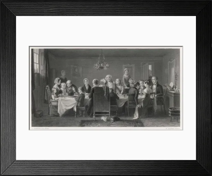 Framed Print : Family Christmas Dinner Framed Print : Family Christmas Dinner