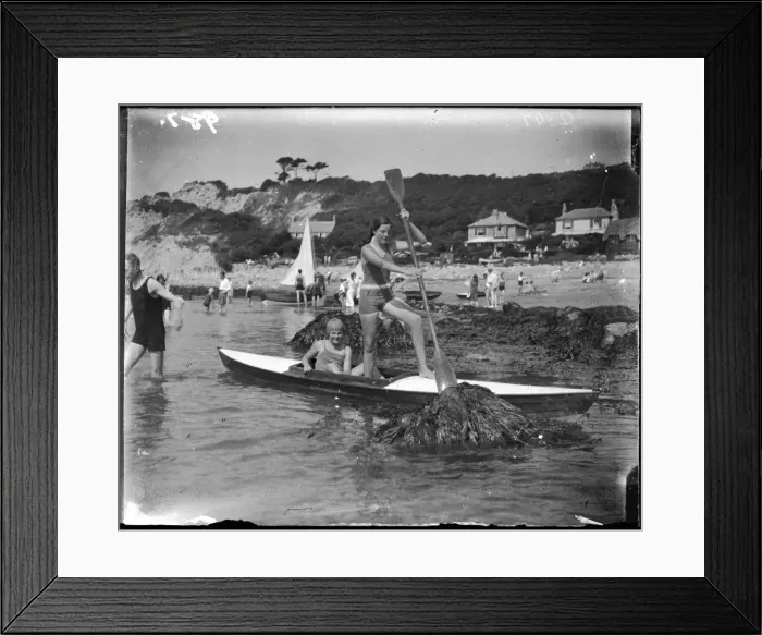 Framed Print : Biarritz Canoers Framed Print : Biarritz Canoers