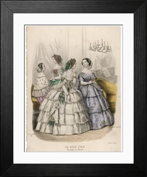 Framed Print : Fashionable Ladies 1857 Framed Print : Fashionable Ladies 1857