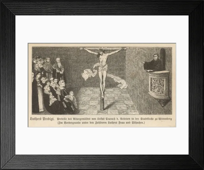 Framed Print : Luther Preaches Framed Print : Luther Preaches