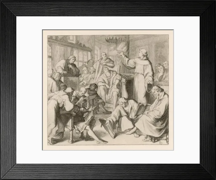 Framed Print : Luther Eck Dispute Framed Print : Luther Eck Dispute