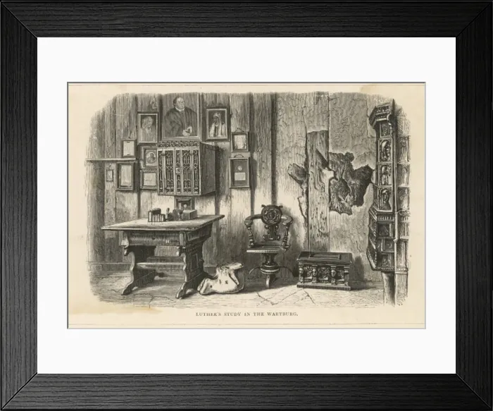 Framed Print : Luther, Wartburg Study Framed Print : Luther, Wartburg Study