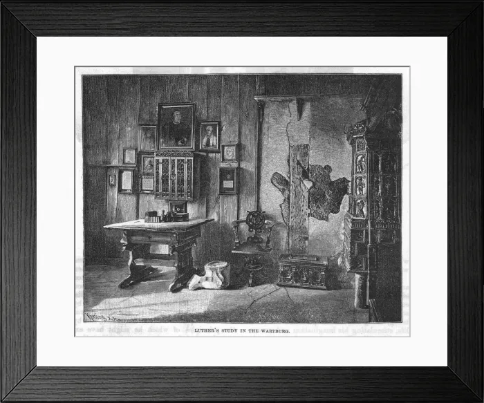 Framed Print : Luther, Wartburg Study Framed Print : Luther, Wartburg Study