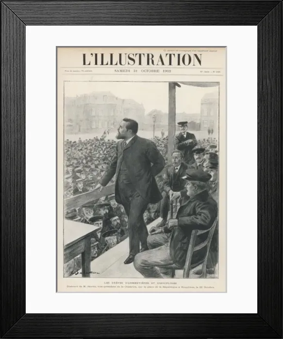 Framed Print : Jaures Adressing Workers Framed Print : Jaures Adressing Workers