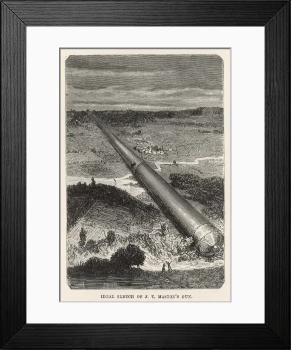 Framed Print : Verne / Earth to Moon Framed Print : Verne / Earth to Moon