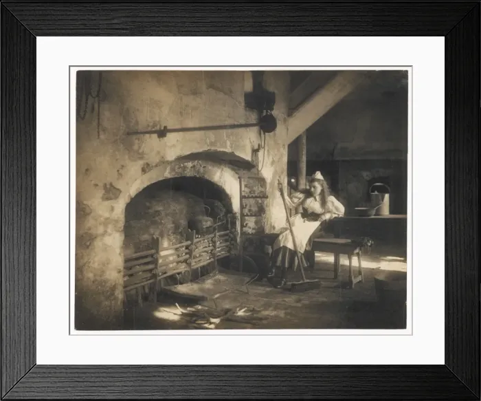 Framed Print : Cinderella by the Fire Framed Print : Cinderella by the Fire