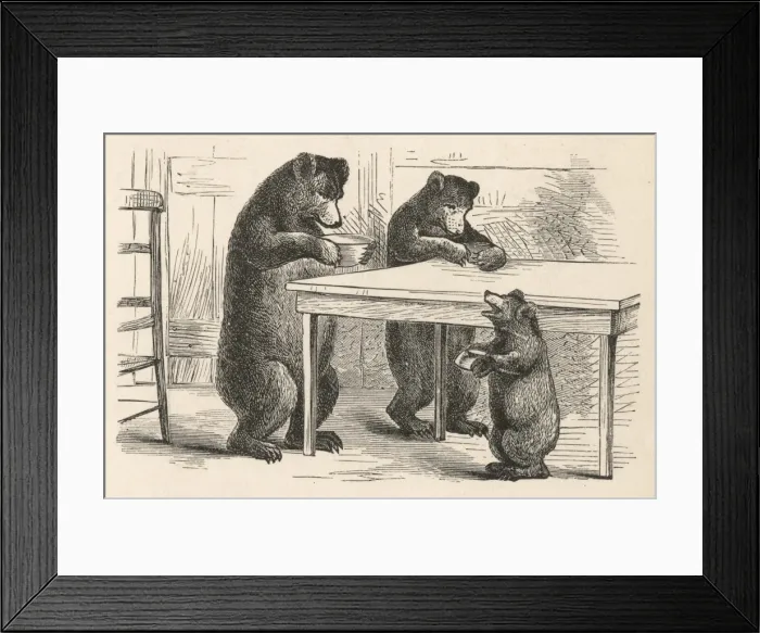 Framed Print : Goldilocks and the bears Framed Print : Goldilocks and the bears