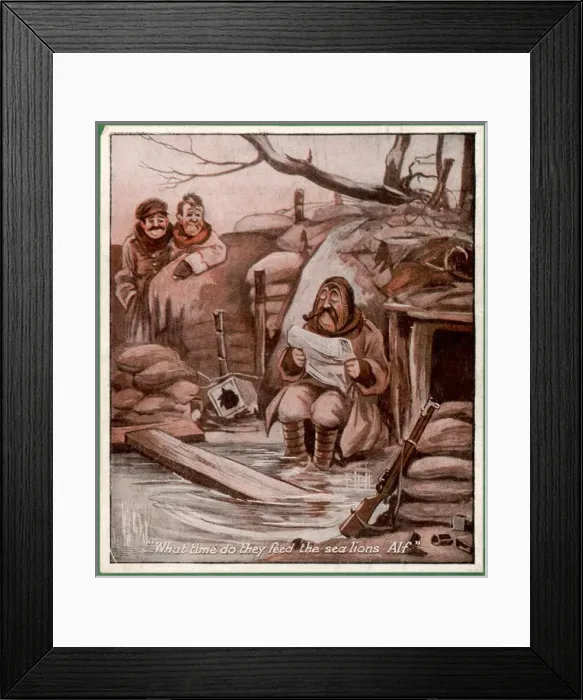 Framed Print : Ww1 Cartoon / Sea-Lions Framed Print : Ww1 Cartoon / Sea-Lions