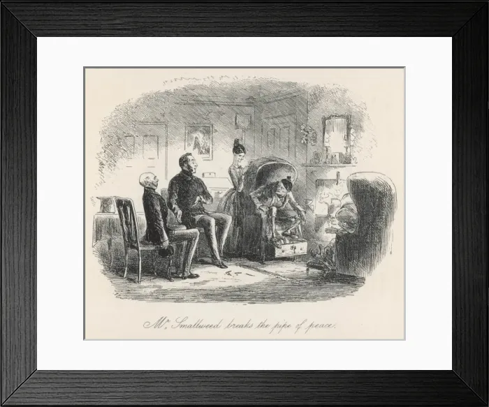 Framed Print : Mr Smallweed Breaks Pipe Framed Print : Mr Smallweed Breaks Pipe