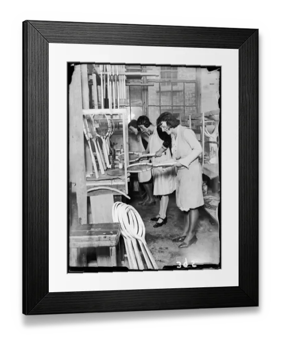 Framed Print : Making Tennis Racquets Framed Print : Making Tennis Racquets