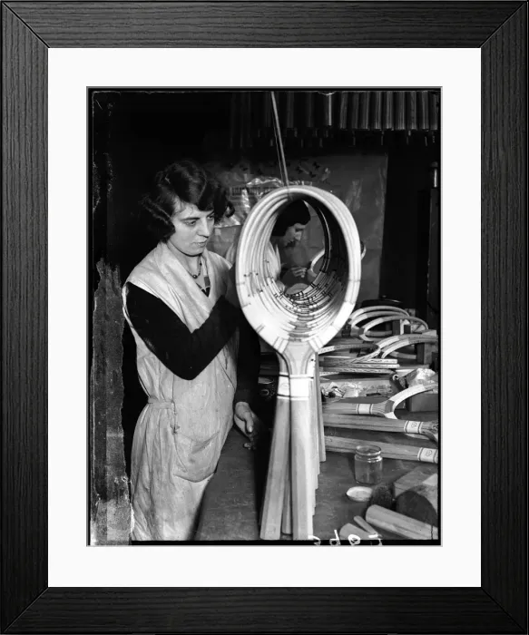 Framed Print : Making Tennis Racquets Framed Print : Making Tennis Racquets