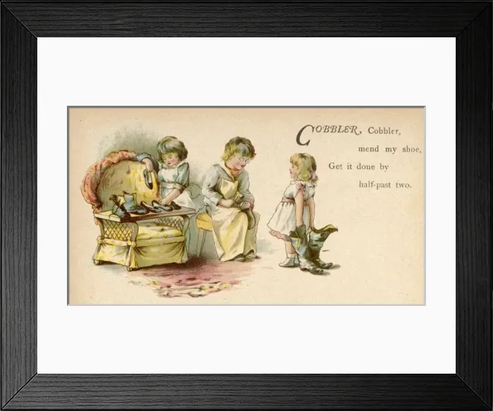Framed Print : Playing Cobblers Shop Framed Print : Playing Cobblers Shop